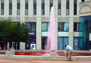 Pink fountain